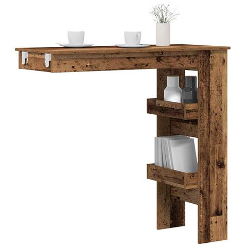 Bancone Da Muro Legno Antico 102x45x103,5cm Legno Multistrato - Foto 1