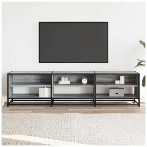 Mobile Porta Tv Grigio Sonoma 180x40x46 Cm In Truciolato - Foto 3