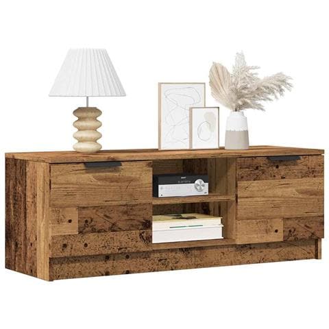 Mobile Porta Tv Legno Vecchio 102x35x36,5 Cm Legno Multistrato - Foto 1