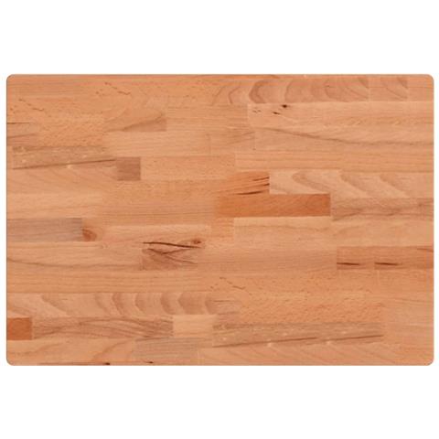 Piano Tavolo 60x40x4cm Rettangolare Legno Massello Di Faggio - Foto 2