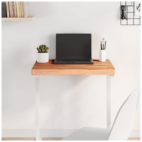 Piano Tavolo 60x40x4cm Rettangolare Legno Massello Di Faggio - Foto 1