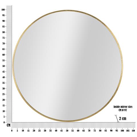 Specchio Con Cornice Mf484 - Oro - Metallo - 100x2x100 Cm - Foto 5