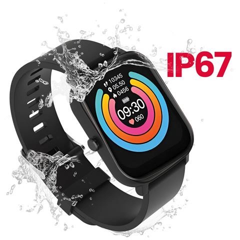 Orologio Smart Impermeabile Ip67 Bluetooth Monitoraggio Salute, Nero - Foto 2