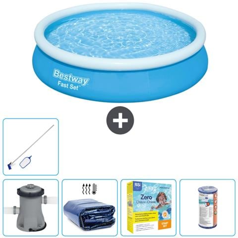 Piscina Fuori Terra - In Giro - 366x76 Cm - Blu - Include Accessori Coordinati Cb20 - Foto 1