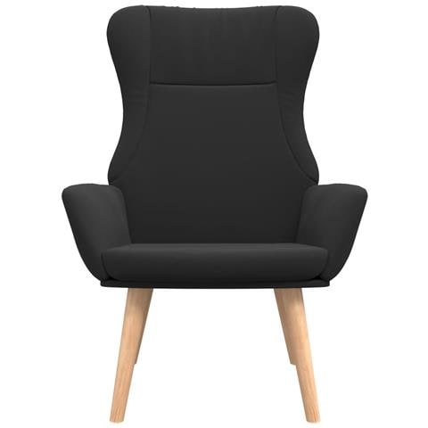 Sedia Relax Nera In Tessuto - Foto 2