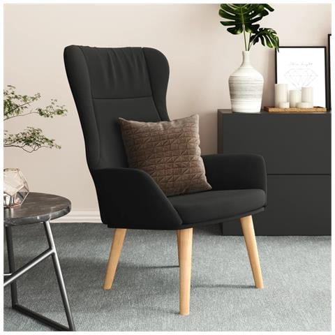 Sedia Relax Nera In Tessuto - Foto 8