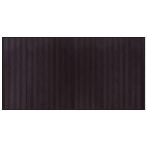 Tappeto Rettangolare Marrone Scuro 100x200 Cm In Bambù - Foto 1