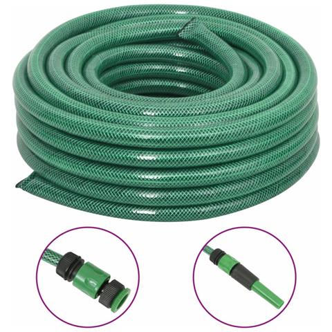 "Set Tubo da Giardino con Raccordi Verde 0,75"" 30 m in PVC" - Foto 1