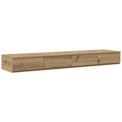 Cassetti per Letto Rovere Artigianale 150x36,5x16,5 cm Legno Ingegnerizzato - Foto 1