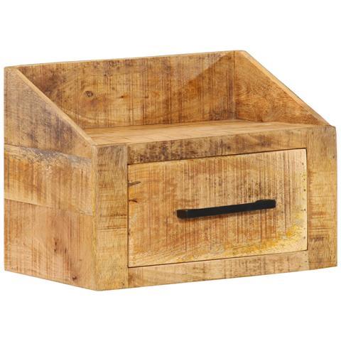 Mobiletto da notte 40x30x30 cm Legno massello di mango rustico - Foto 1