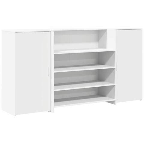 Banco Reception Bianco 200x50x103,5 cm in Legno Multistrato - Foto 1