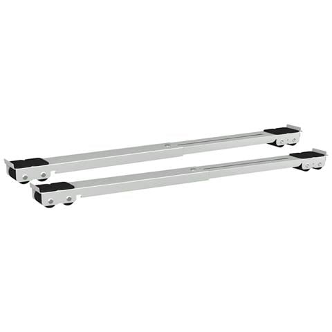 Base per lavatrice 2 pcs Argento 72 x 5 x 4.5 cm Acciaio - Foto 1