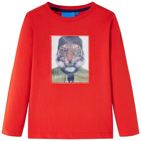 Maglietta per Bambini a Maniche Lunghe Rossa 92 - Foto 1