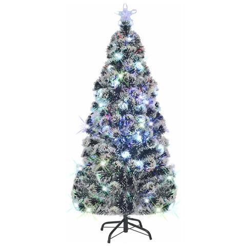 Albero Di Natale Preilluminato Con Supporto E Led 210 Cm Fibra Ottica - Foto 2