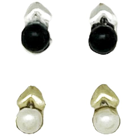 Confezione Di Mini Orecchini A Cuore Con Pallina In Argento E Oro Da 10µ - Foto 6