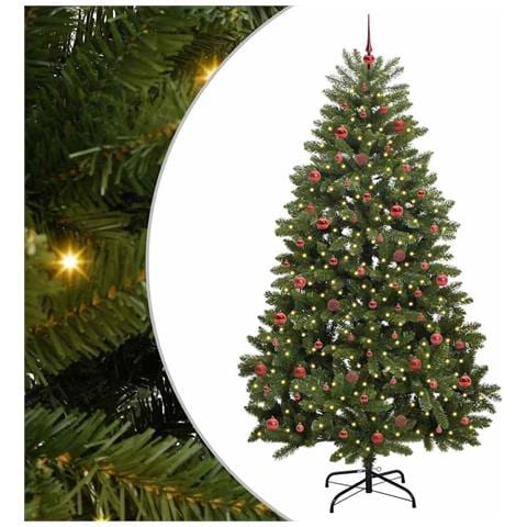 Albero di Natale artificiale Verde 240 cm PVC e Metallo - Foto 1