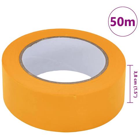 Nastri Adesivi per Pittori 24 pcs Giallo 38mm x 50m Carta - Foto 8