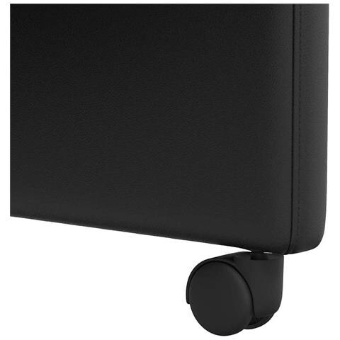 Sedie da Pranzo con Ruote con ruote 2 pcs Nero 58 x 65 x 98 cm - Foto 9