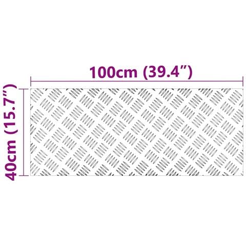 Dischi Quadrati 2 pcs Argento 100 x 40 cm Alluminio - Foto 8