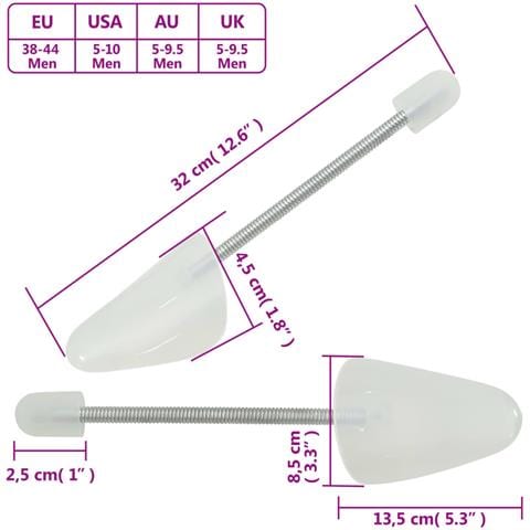Forme per Scarpe 5 Paia Bianche EU 38-44 in Plastica - Foto 6