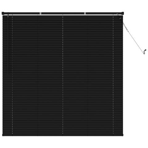 Tenda Veneziana Regolabile Nero 150 x 140 cm PVC - Foto 1