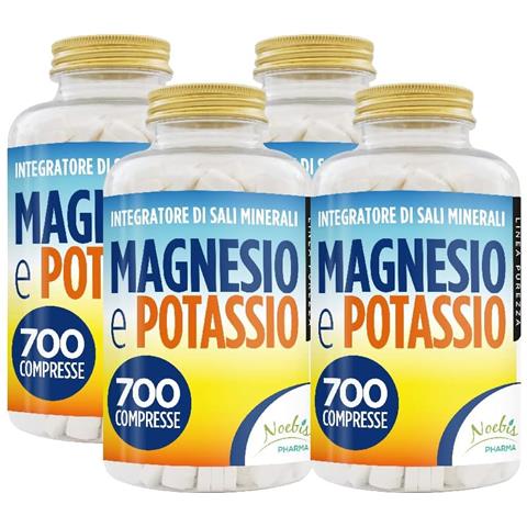 Magnesio e Potassio 700 Compresse - Citrato di Magnesio e Citrato di Potassio - Stanchezza, Affaticamento, Muscoli ed Equilibrio Elettrolitico (Confezione quadrupla) - Foto 1