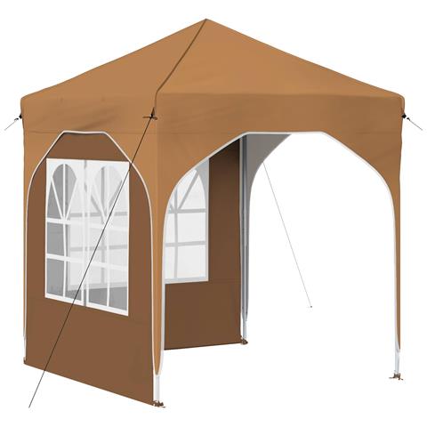 Tenda per feste a pop-up 192 x 192 x 245 cm Beige - Foto 1