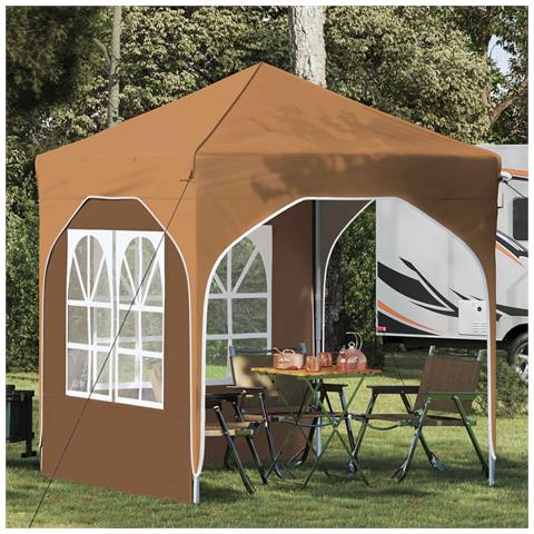 Tenda per feste a pop-up 192 x 192 x 245 cm Beige - Foto 2