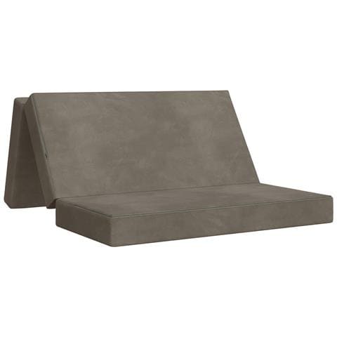 Divano Letto Pieghevole 120 x 67 x 45 cm Grigio Chiaro - Foto 1