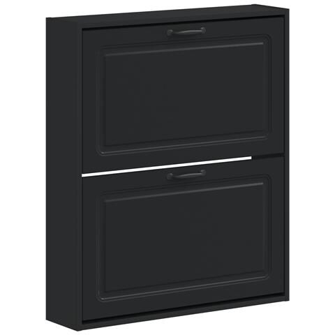 Mobiletto per Scarpe da Muro UTRECHT 71 x 17 x 86 cm Nero - Foto 1