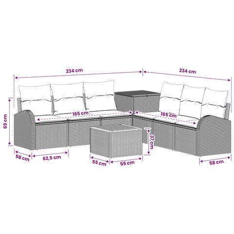 Set di divani 8 pz Grigio e Grigio Scuro - Foto 2