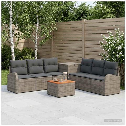 Set di divani 8 pz Grigio e Grigio Scuro - Foto 10