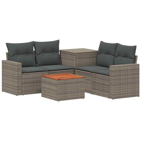 Set di divani 6 pz Grigio e Grigio Scuro - Foto 1