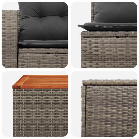 Set di divani 6 pz Grigio e Grigio Scuro - Foto 10
