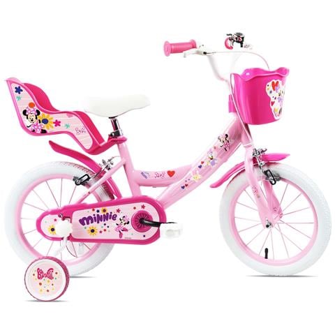 Minnie 14'', Adatta Ad Età Tra I 4 E I 6 Anni, Per Altezza Tra 100 E 120 Cm, Con Cestino E Portabambola - Foto 1