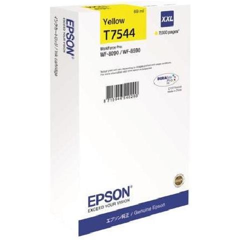C13T754440 Cartuccia Ink Originale Gialla per WorkForce Pro WF-8090DTW Capacità 7000 Pagine - Foto 2