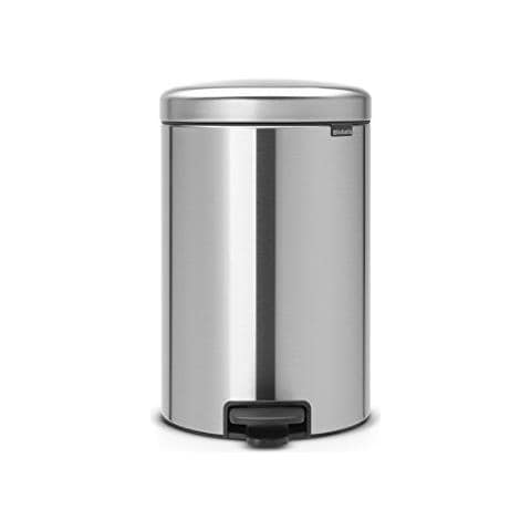 Pedal Bin Newicon Pattumiera A Pedale, Secchio Interno In Plastica, Inox Satinato, 20 Lt - Foto 1