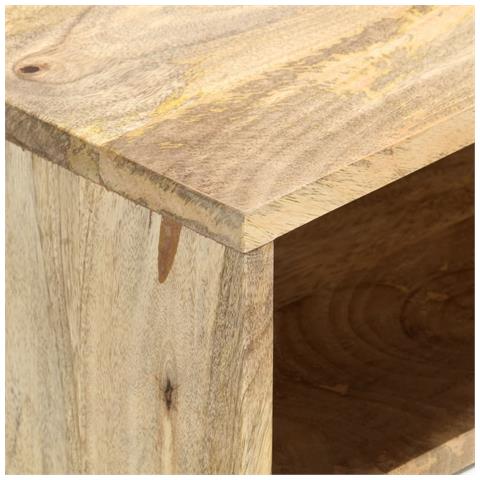 Mobile Porta Tv 110x35x48 Cm Legno Massello Di Mango - Foto 10