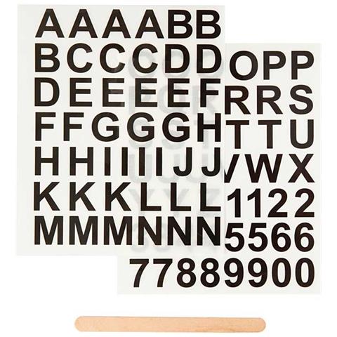 Sticker Da Strofinare, Foglio 12,2x15,3 Cm, Lettere E Numeri, 1conf. - Foto 2
