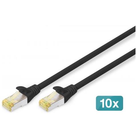 Cavo Patch CAT 6A SFTP 10 Pezzi 5m Nero - Foto 1