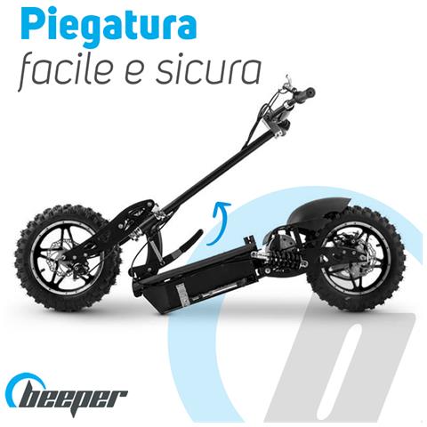 Monopattino Elettrico Cross 10 Pollici 1000w Batteria Al Piombo 36v 12ah - Senza Sella - Foto 6