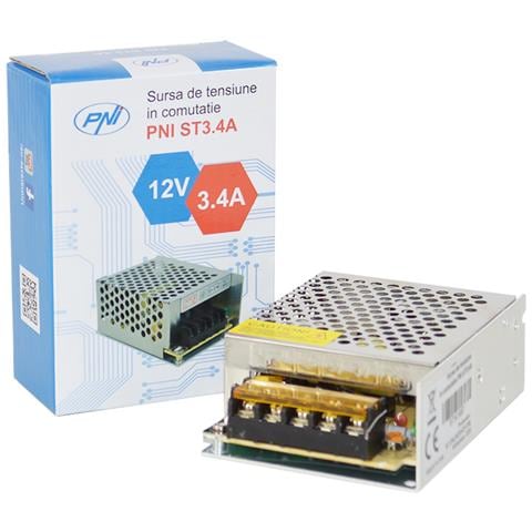 Alimentatore Switching Di Tensione St3.4a 12v 3.4a Stabilizzato Per Sistemi Di Sorveglianza - Foto 1