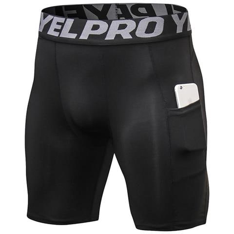 SLOWMOOSE - Pantaloncini Elastici A Compressione Da Uomo, Pantaloncini Da  Bodybuilding Estivi Crossfit Con Tasche [ nero / Eu Taglia Xl] - ePRICE