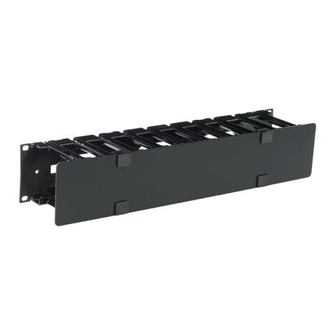 Horizontal Cable Manager, Nero, 2U, 483 x 105 x 91 mm - Foto 1