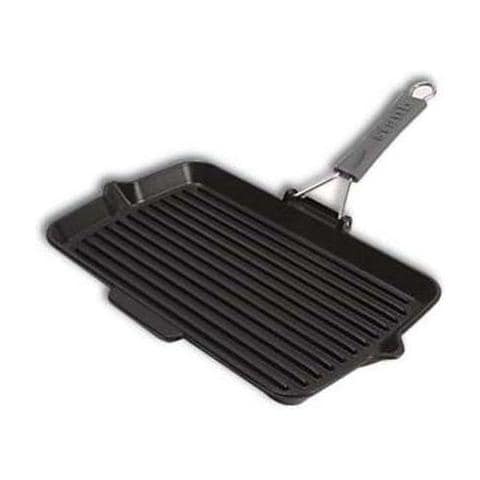 Bistecchiera in Ghisa Rettangolare con Manico Diamesione 34x21 cm Colore Nero - Foto 2