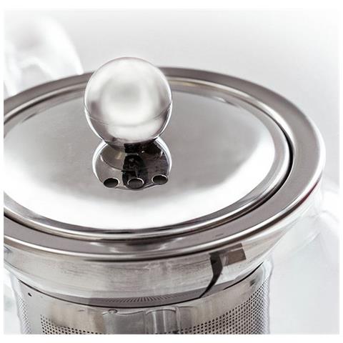 Teiera In Vetro Con Filtro In Acciaio Inox - 0,8l - Foto 3