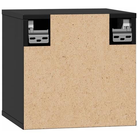 Pensili 2pz Neri 31,5x30x30 Cm In Legno Massello Di Pino - Foto 10