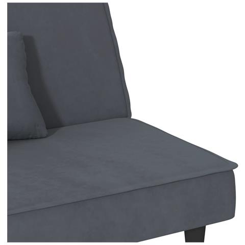 Divano Letto Grigio Scuro In Velluto - Foto 9