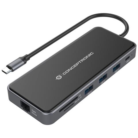 Donn15g Replicatore Di Porte E Docking Station Per Laptop Cablato Usb 3.2 Gen 1 (3.1 Gen 1) Type-c Grigio - Foto 5