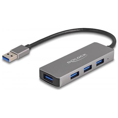 Hub a 4 Porte USB 5 Gbps con Connettore USB Tipo-A - Porte USB Tipo-A Laterali - Foto 1